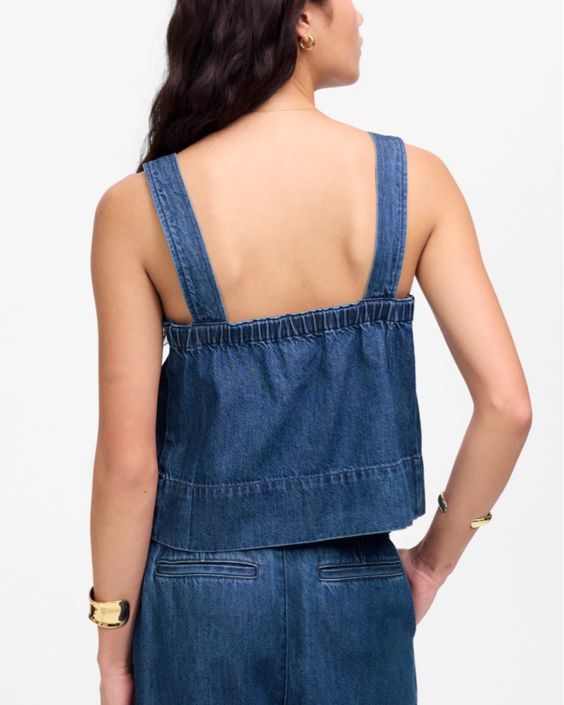 Madewell Denim Blue Squareneck Tank - Image 2