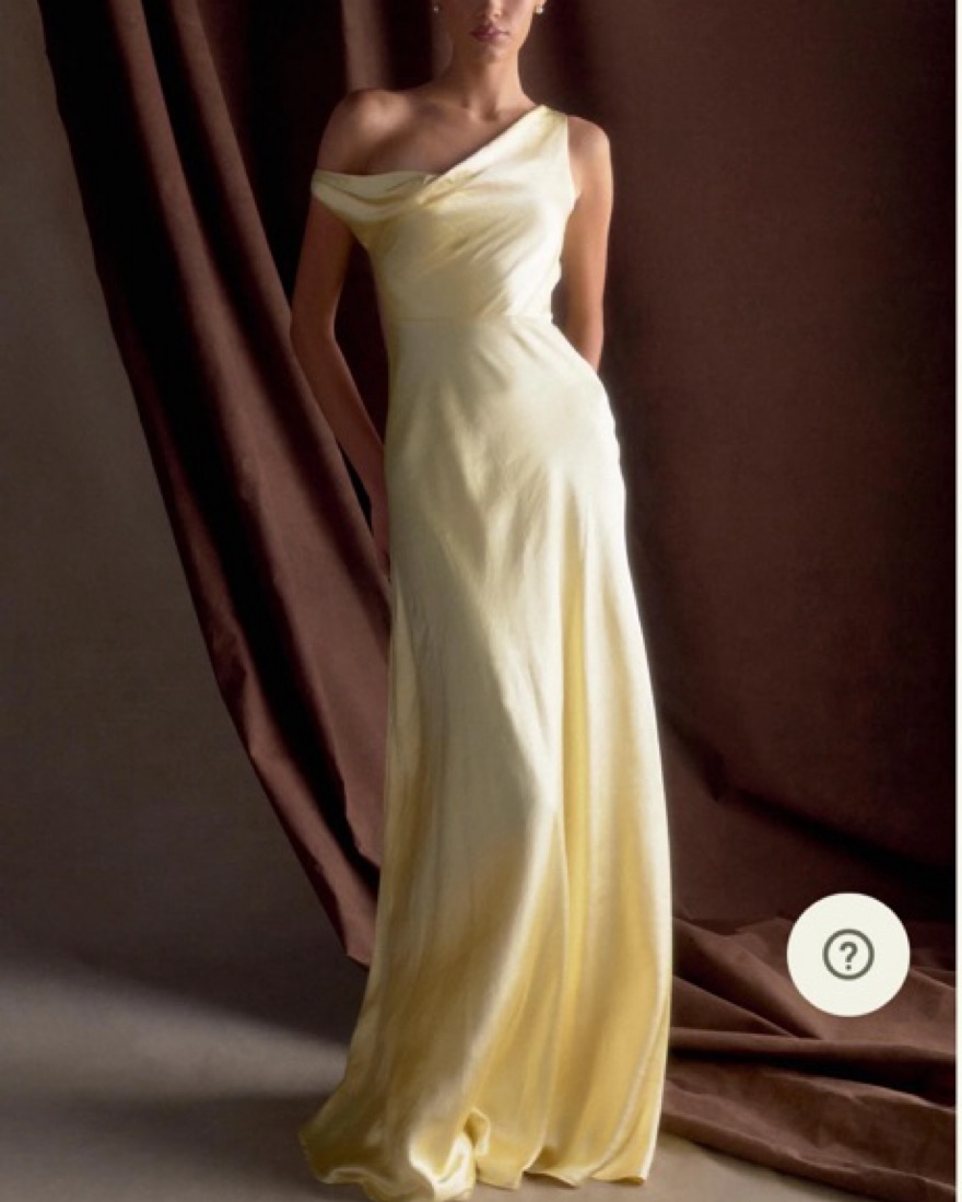formal butter yellow dress Monaco - Buttercup Yellow Formal Dress | Strapless Corset, organza layered handkerchief skirt, leg slit M main image 1