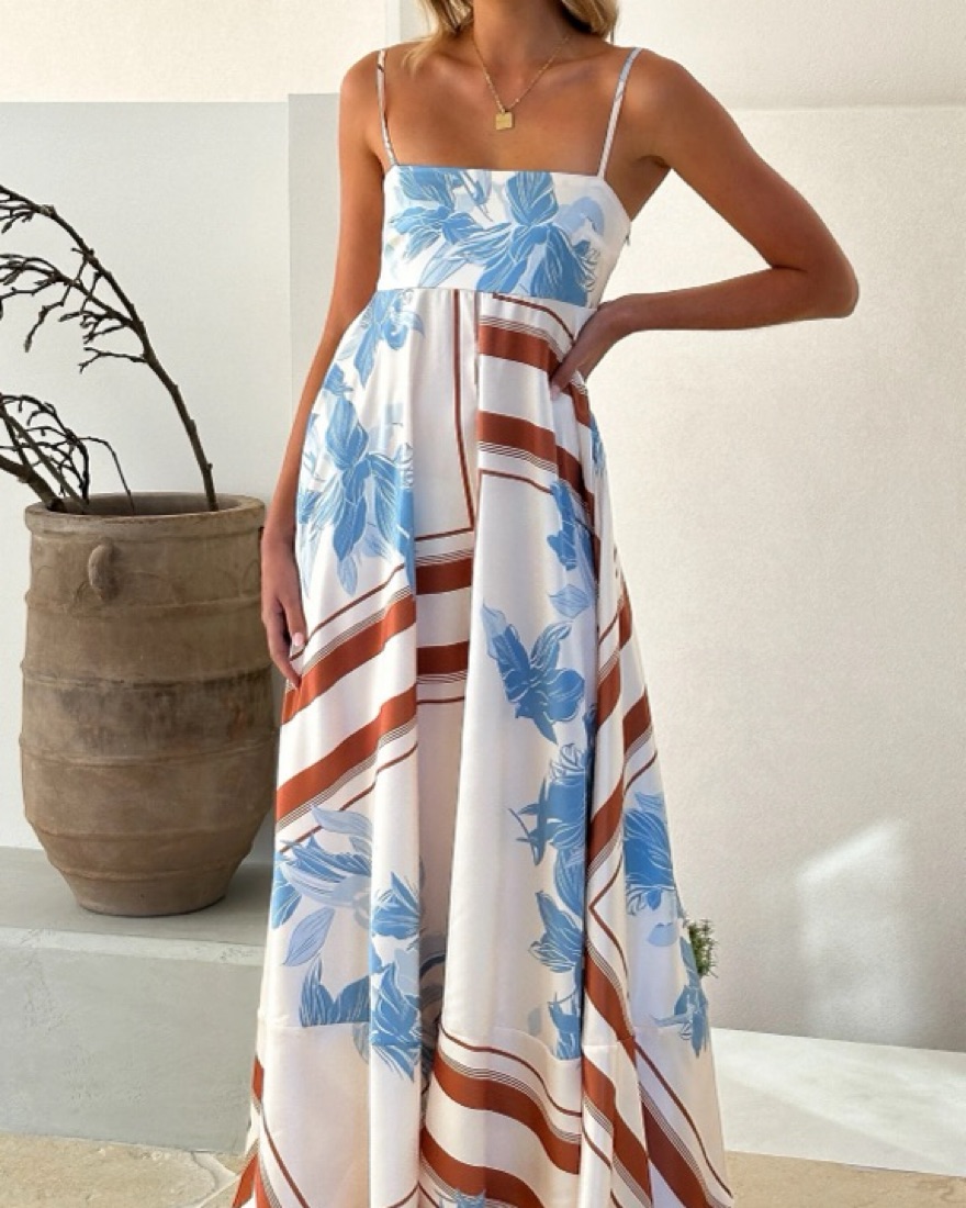 Tropical Maxi Dress by Billy J - Pickle