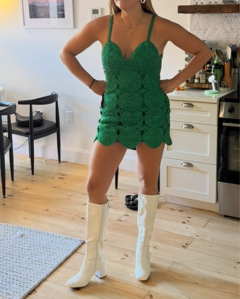 Simon Miller Beep Beep Dress - Green (M) by Simon Miller - Pickle