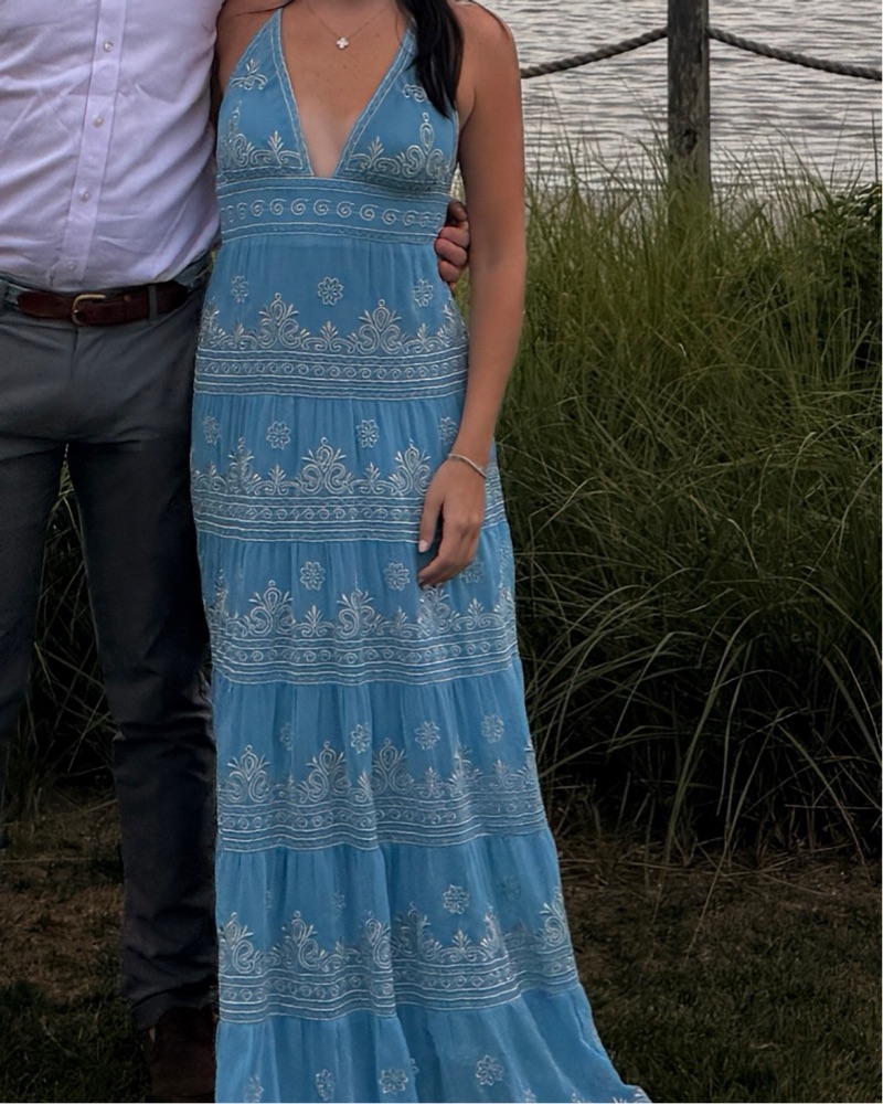 Karolina Tiered Maxi Dress by Alice & Olivia - Pickle