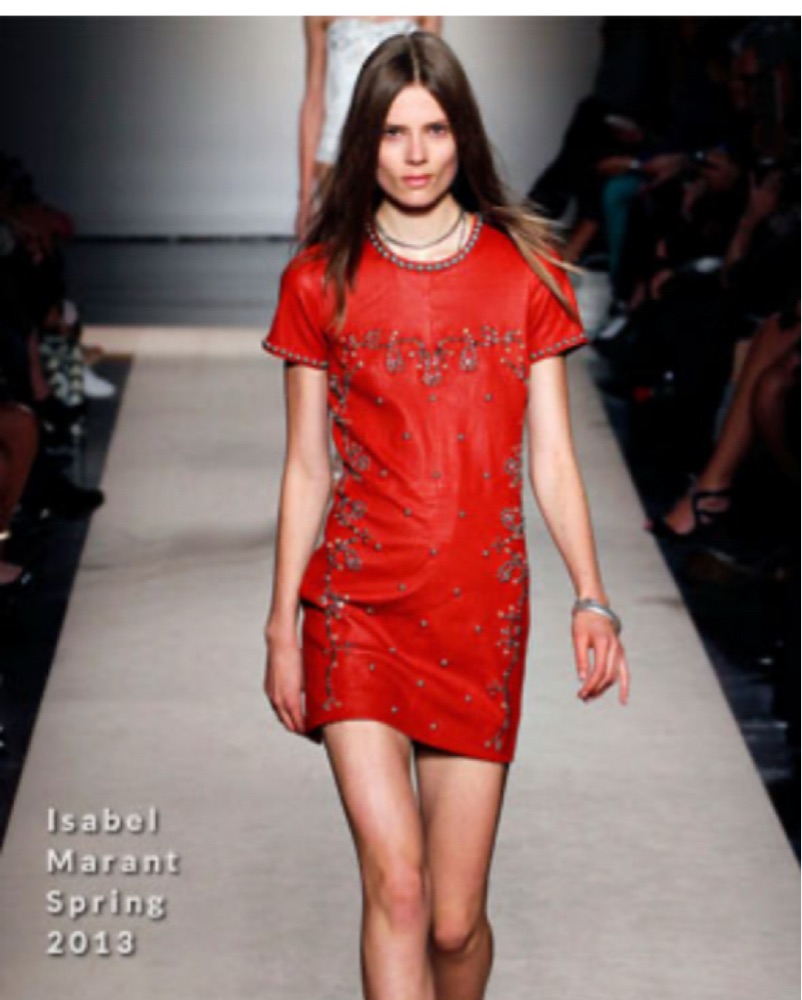 red leather studded mini dress by Isabel Marant - Pickle