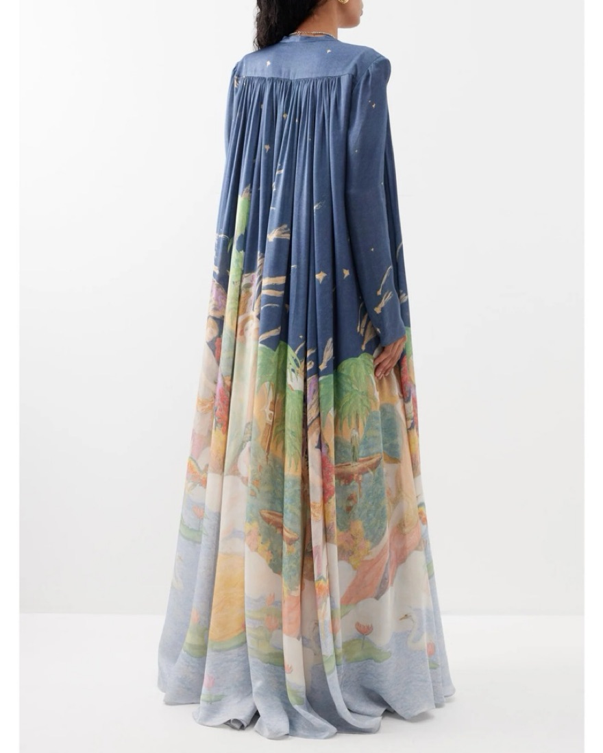 knee length dresses for ladies Lyrical Gather Sleeve Midi Dress