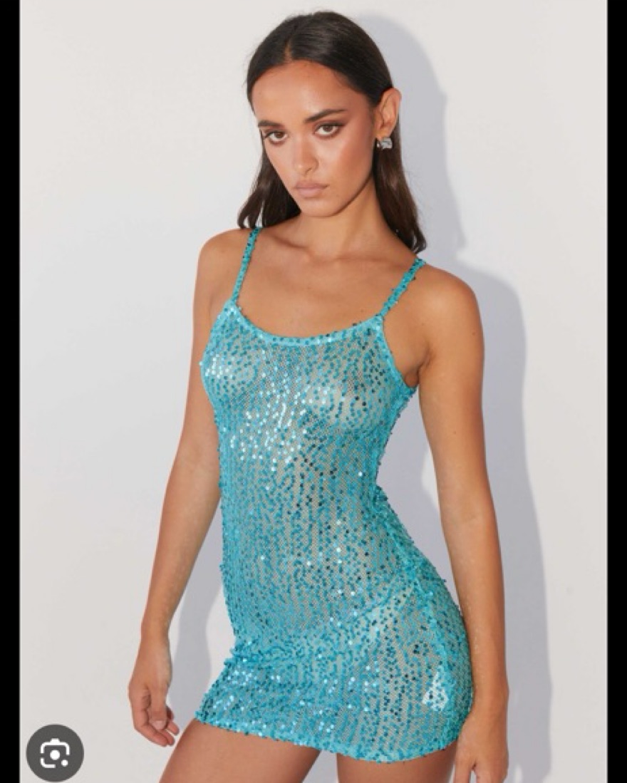 Peppermayo Blue Sequin Mini Dress by Peppermayo - Pickle