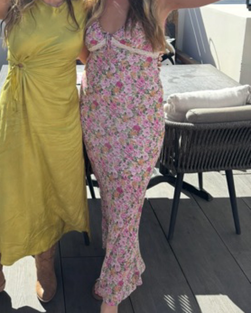 Pink Floral Maxi Dress - Image 2
