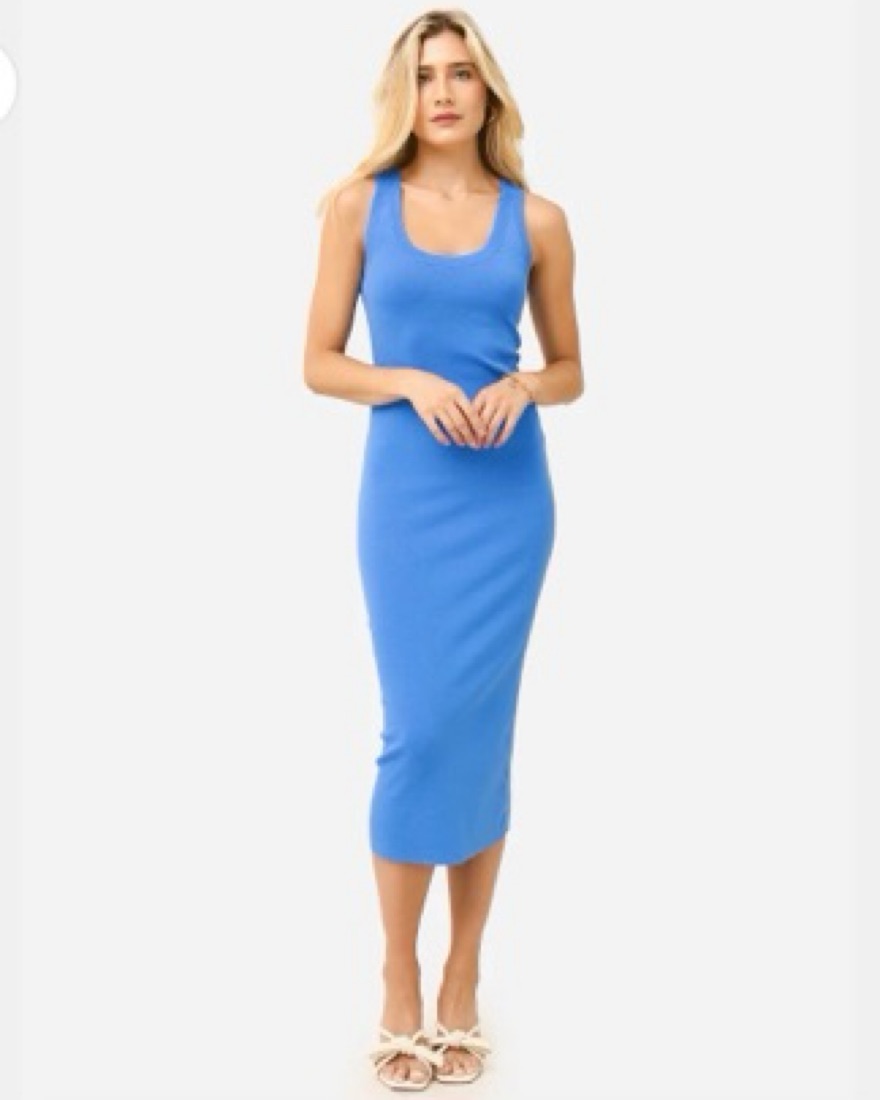 knee length dresses for ladies Emily Cotton Midi Dress main image 0