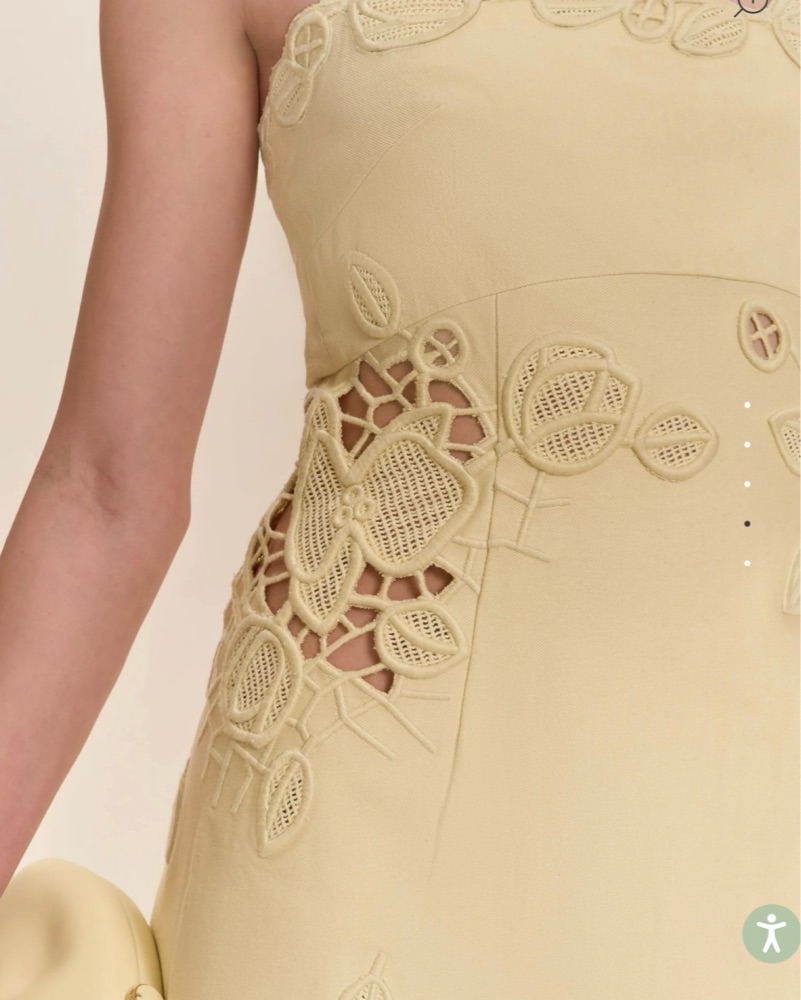 chinese dress ladies Gaia Pencil Dress with Corset L / Cream