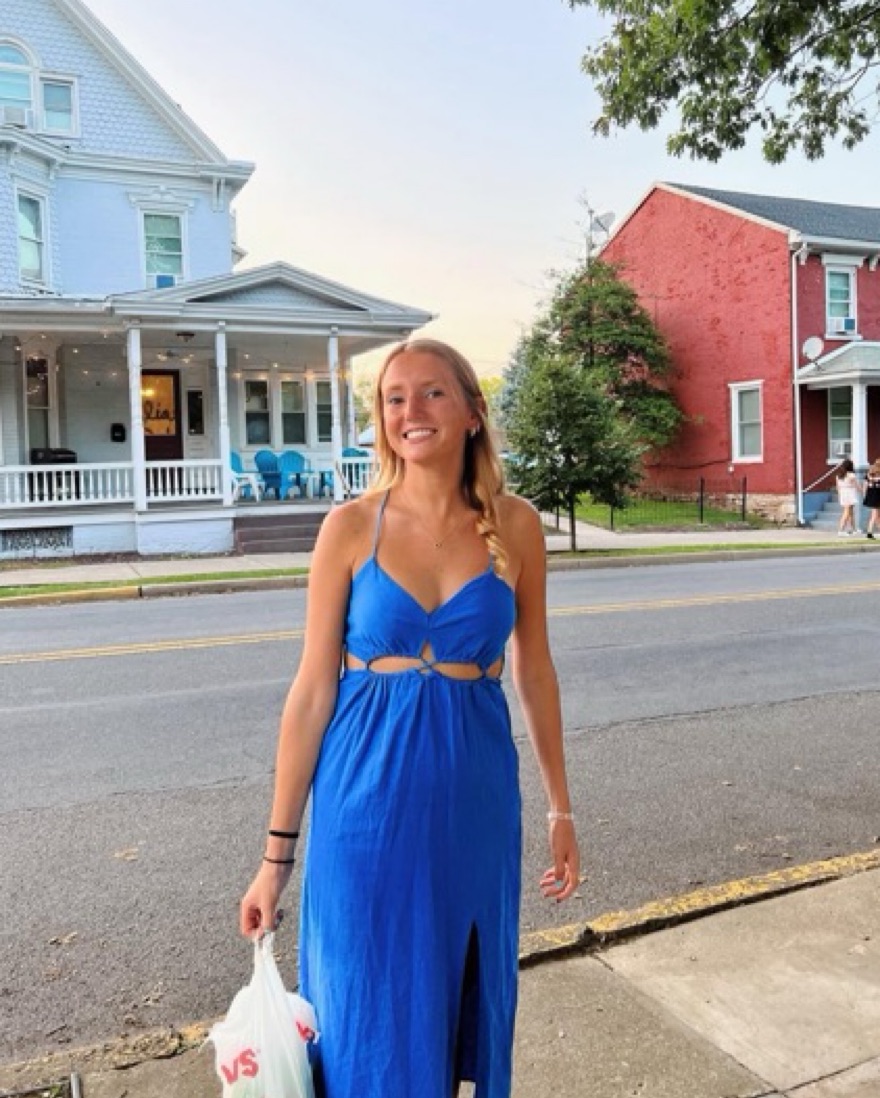 Blue Cutout Maxi Dress - Image 2