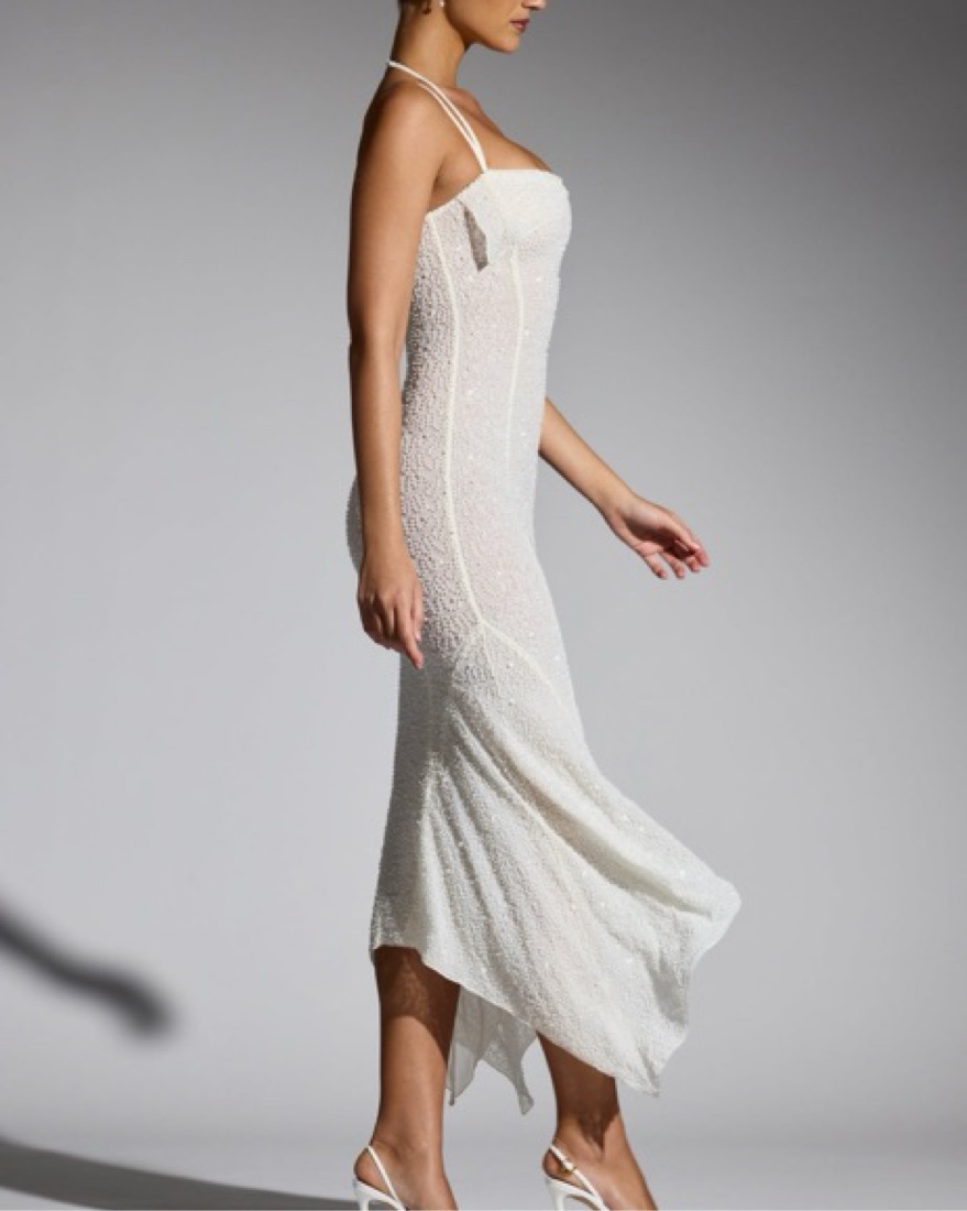 knee length dresses for ladies Maggie Handkerchief Midi Dress main image 1