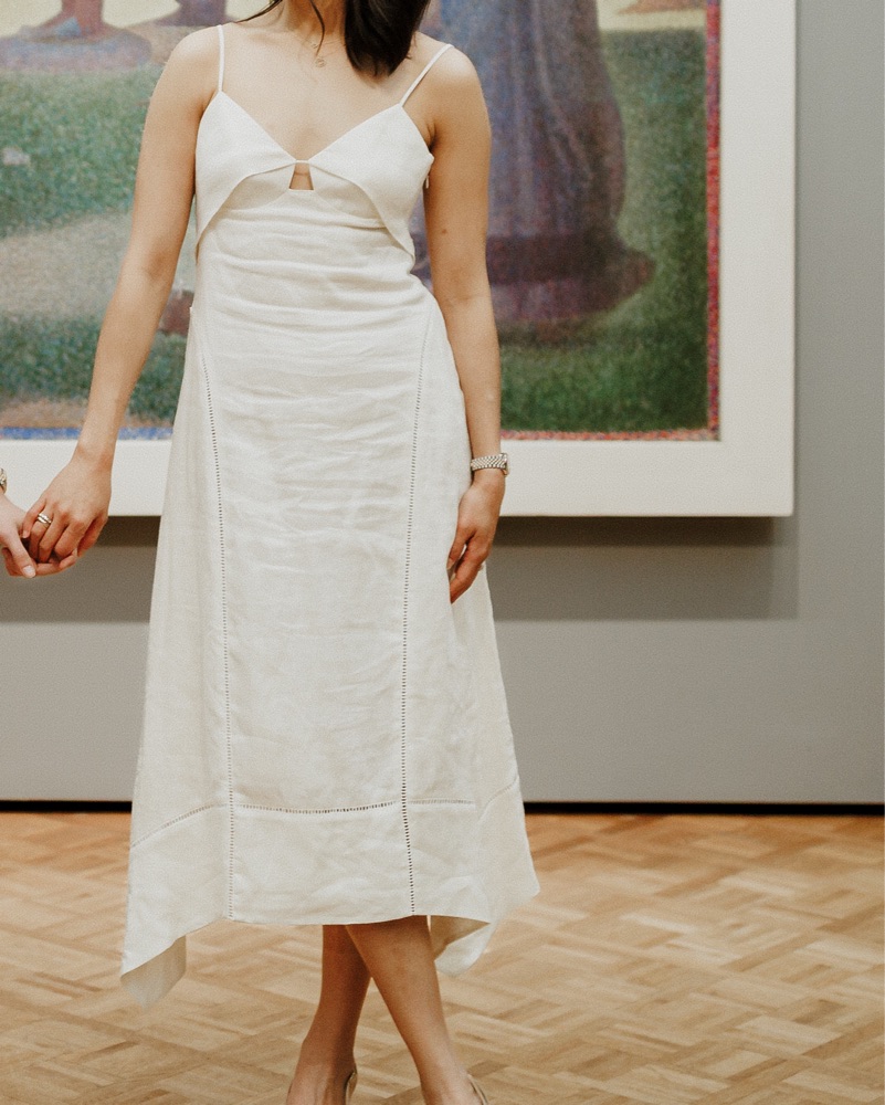 Simkhai Val Linen Dress by Jonathan Simkhai - Pickle