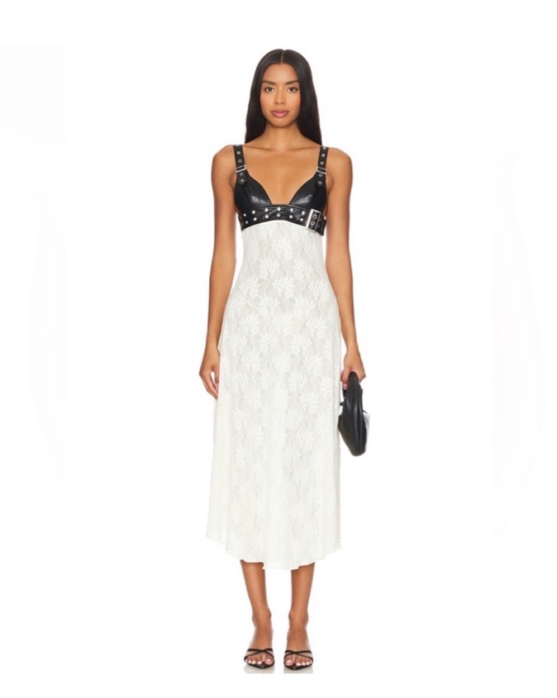 WeWoreWhat White Lace Bodice Dress by WeWoreWhat - Pickle