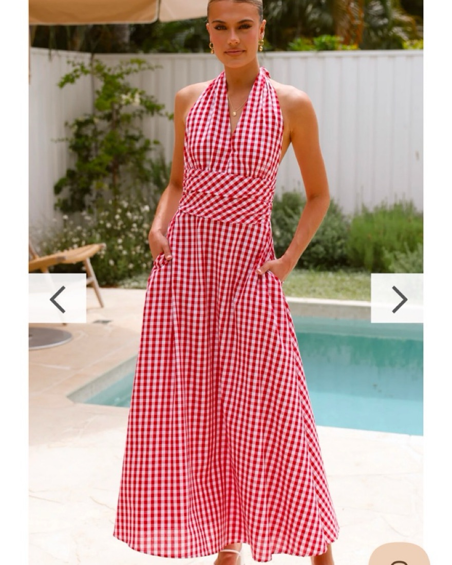 Red Gigham Dress by Billy j boutique - Pickle