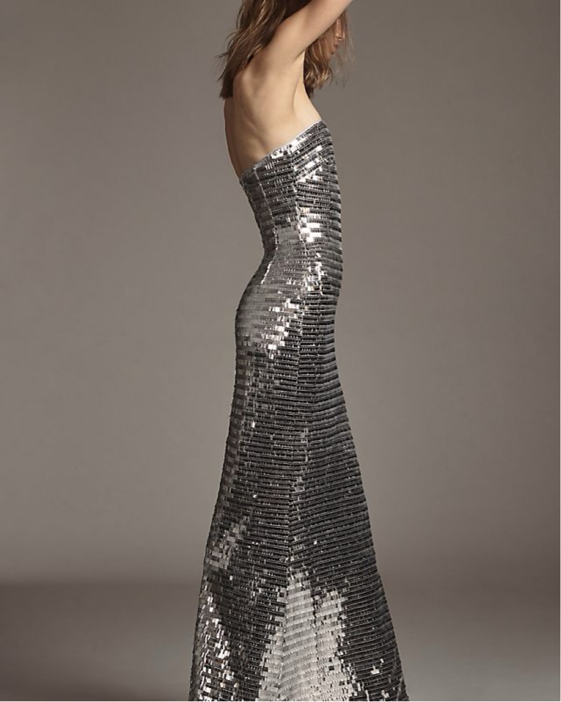 white christmas dresses Sequin Sculpty Dress