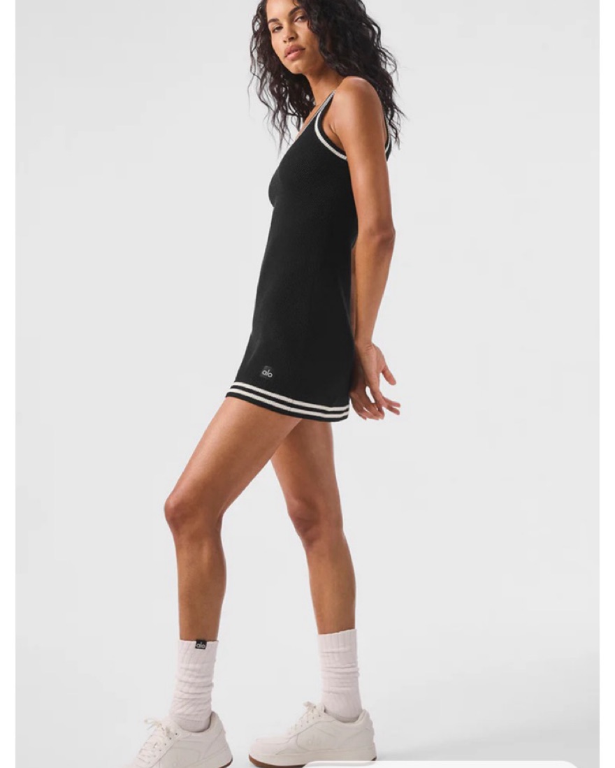 Alo Tennis Club Sweater Dress by Alo Yoga - Pickle