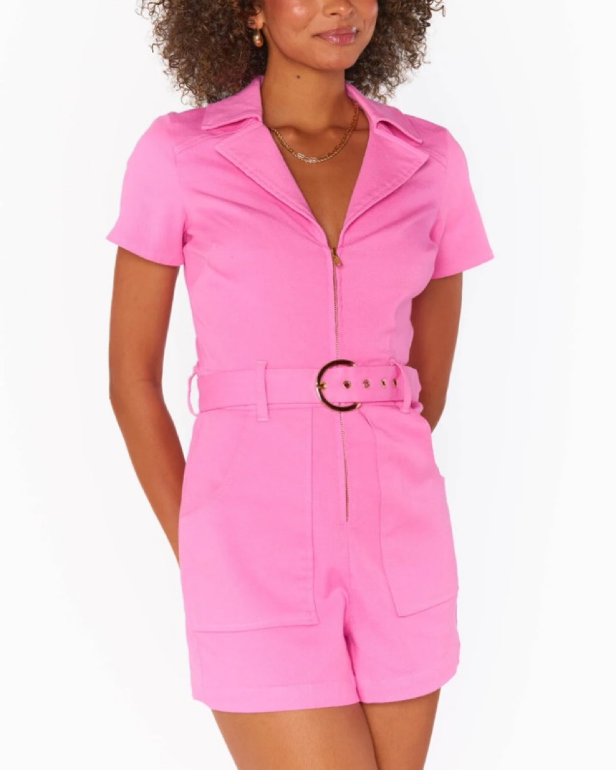 Mumu Outlaw Romper Bubblegum Pink XS - Image 1