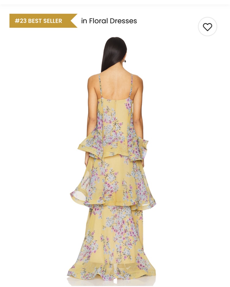 Elliatt Armani Maxi Dress Yellow Floral by ELLIATT - Pickle