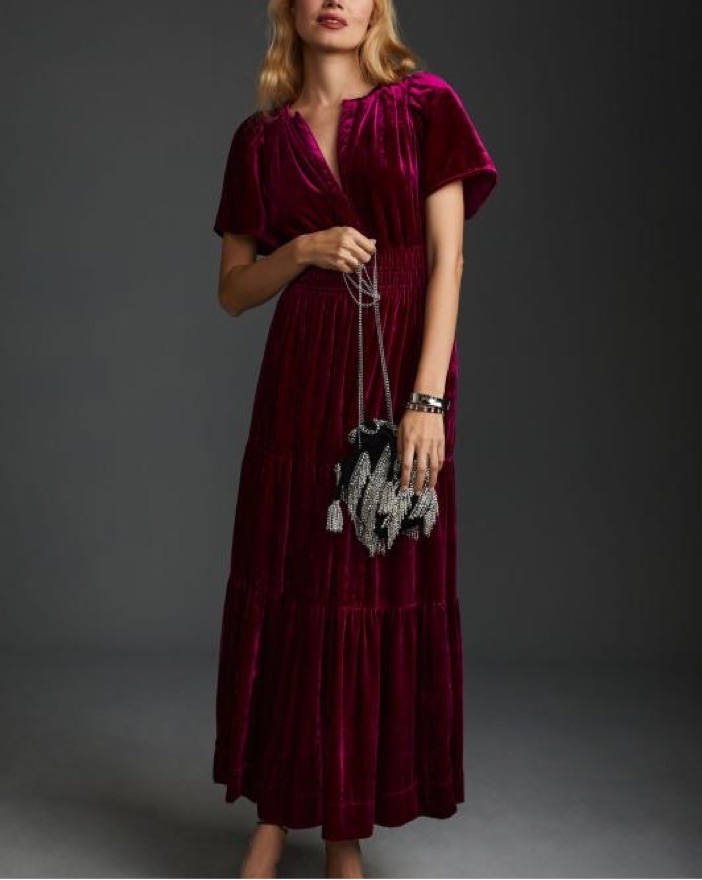 anthropologie burgundy dress Anthropologie Keepsake Burgundy Cape Detail Mini Dress (Large) main image 1
