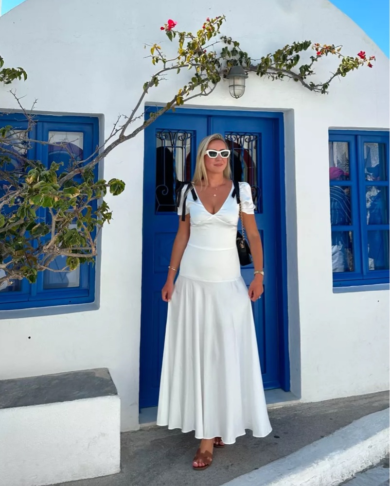 chinese dress ladies Arti Apparel Dulcie White Maxi Dress main image 0