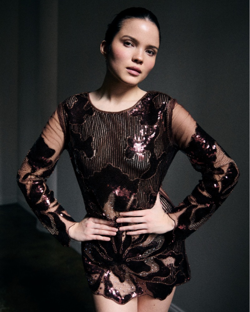 knee length dresses for ladies Cinzia Beaded Mini Dress main image 0