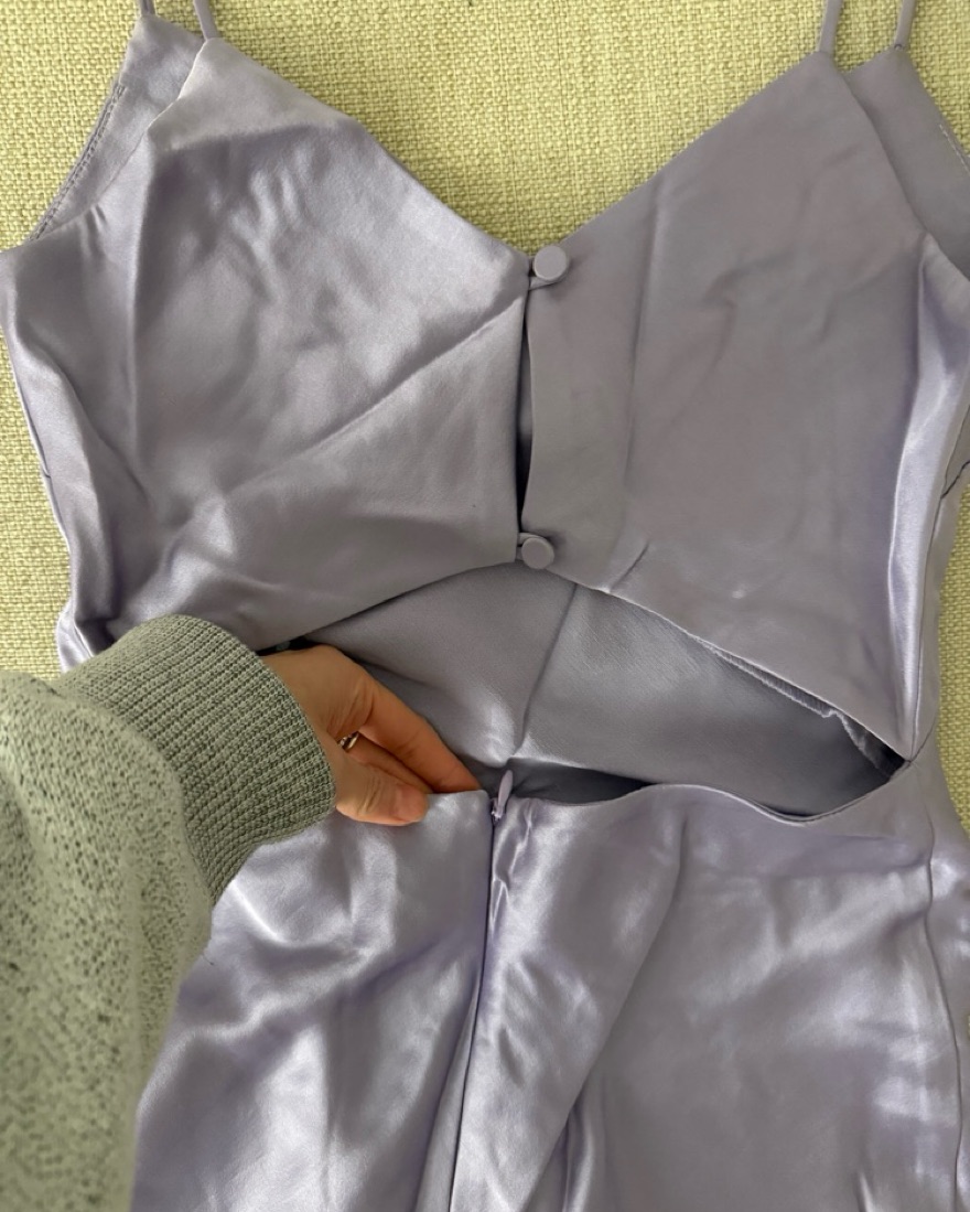 Bec & Bridge Purple Satin Dress - Image 5