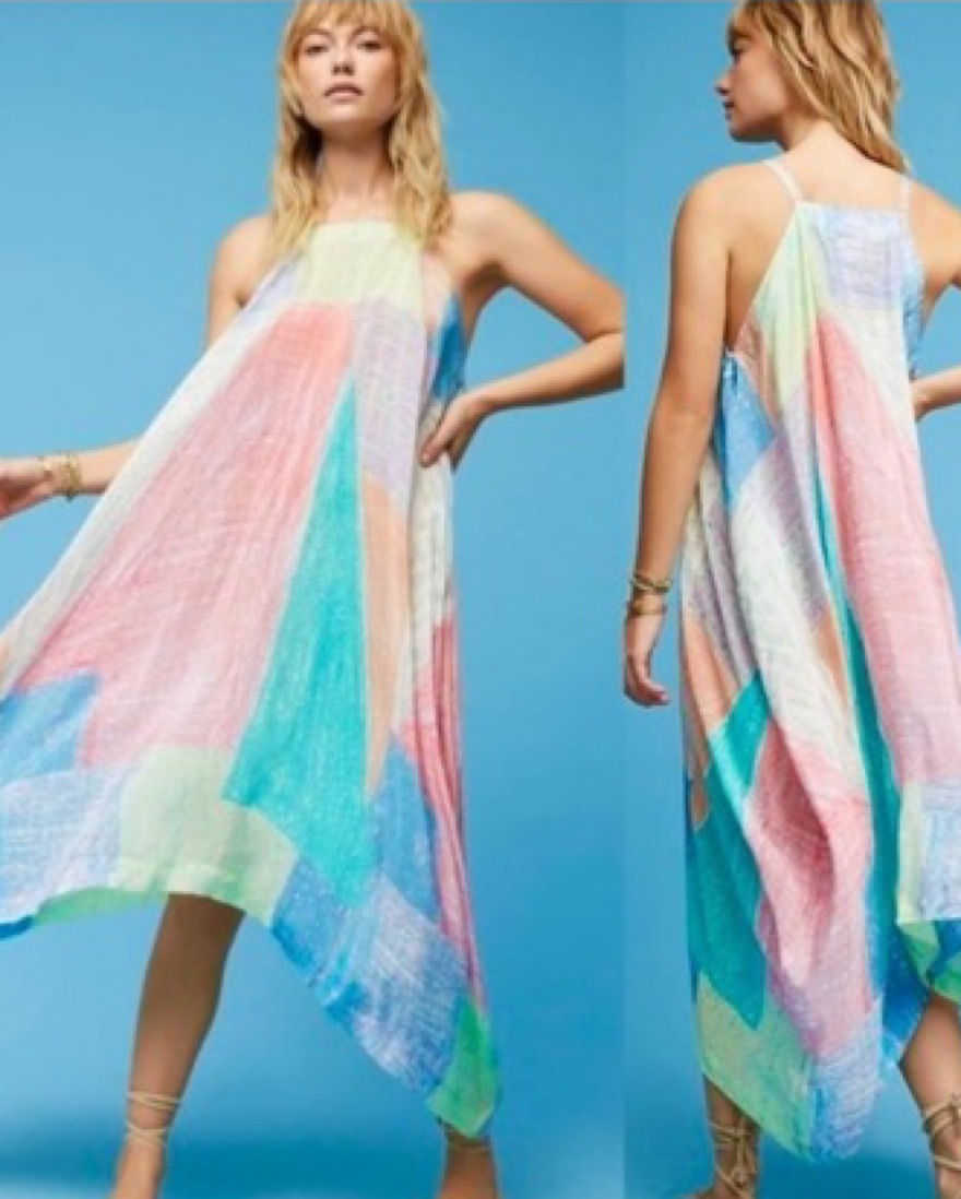 Anthro Lilka Watercolor Trapeze Dress - Image 2