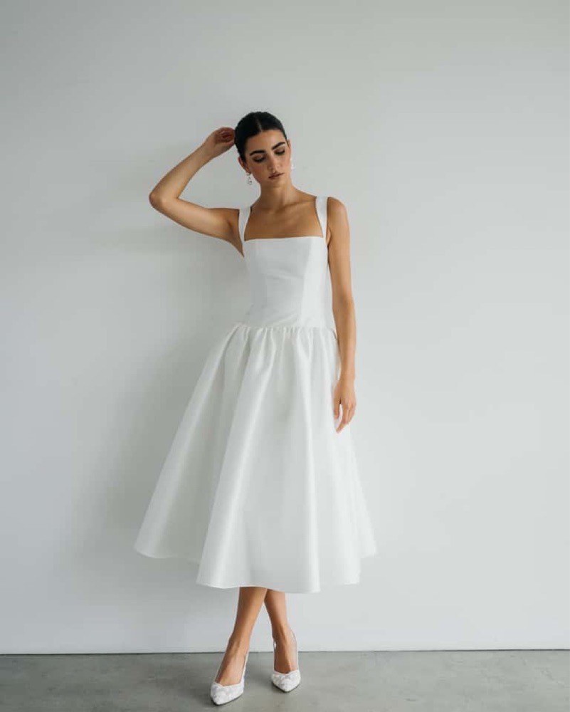 Jenny Yoo Lucille Bridal Midi Dress by Jenny Yoo - Pickle