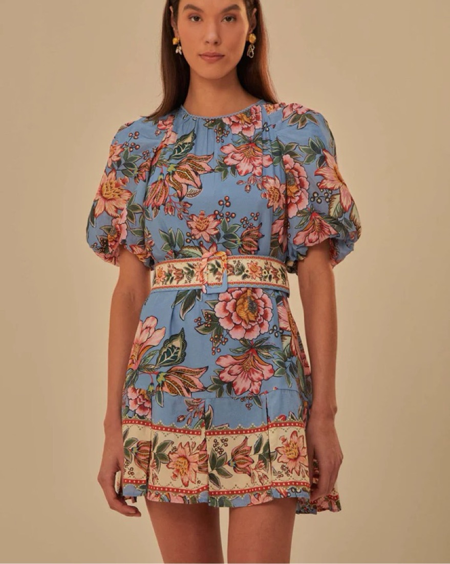 Farm Rio Short Sleeve Mini dress by FARM RIO - Pickle