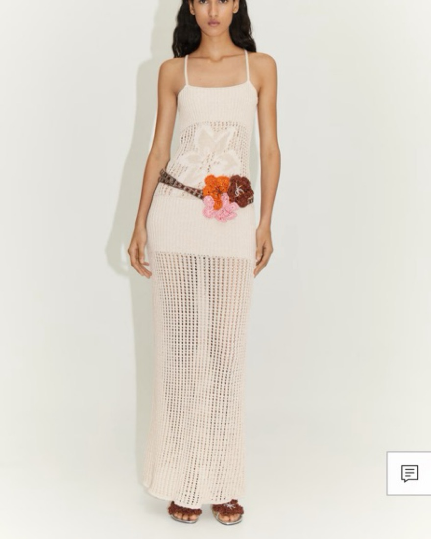 Knit Mango Maxi Dress by Siedres - Pickle