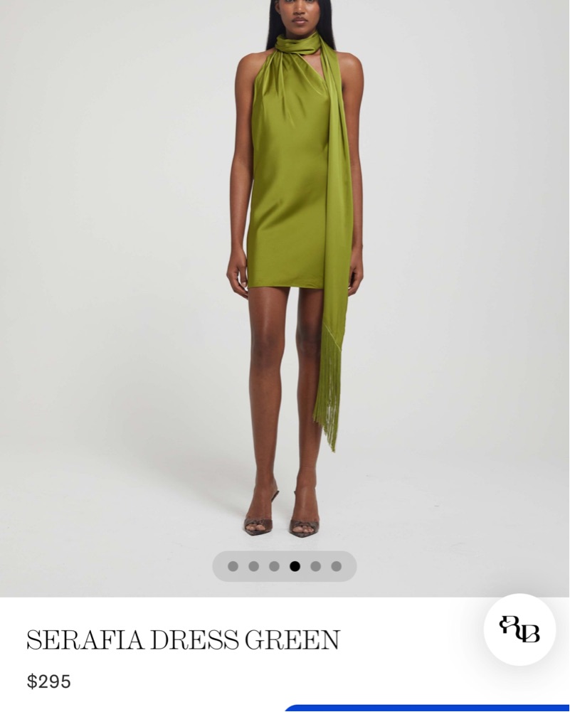 Rat & Boa Green Mini Dress Serafia by Rat & Boa - Pickle