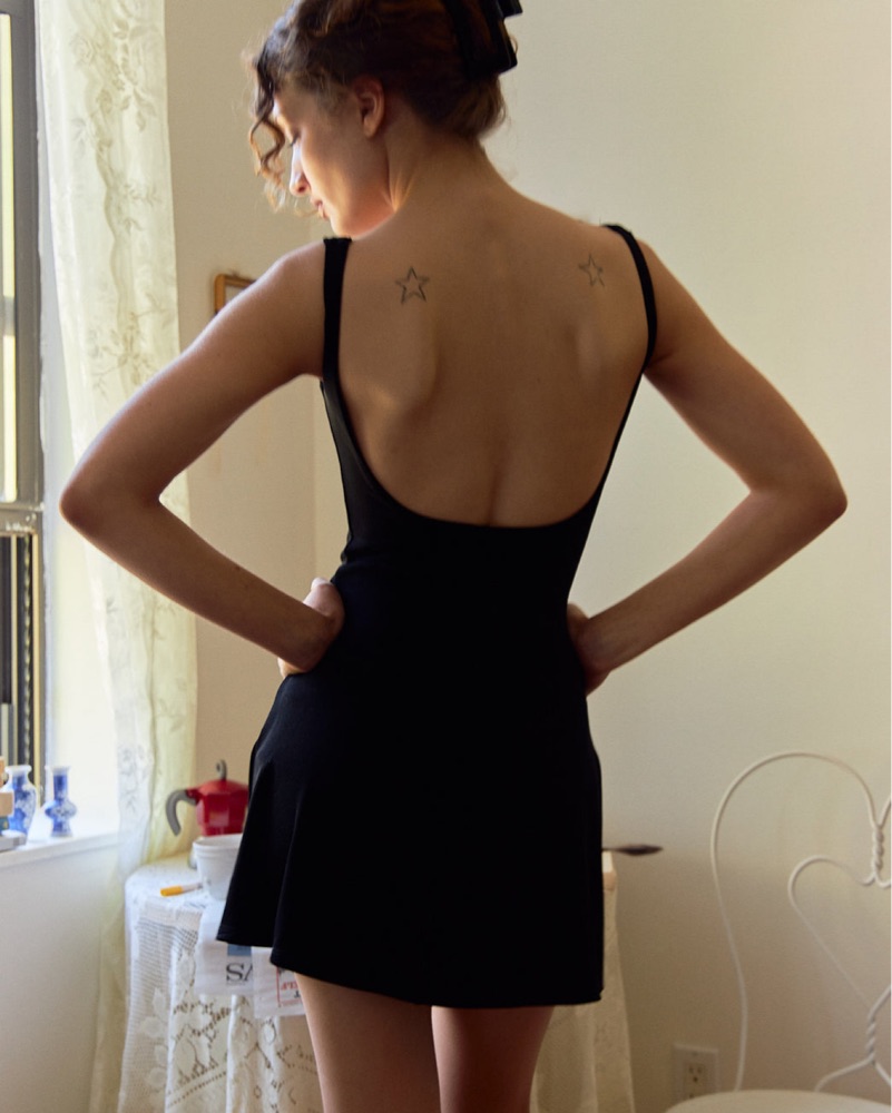 mirror palais black mini dress Petite Duchess Mini Dress in Noir main image 0