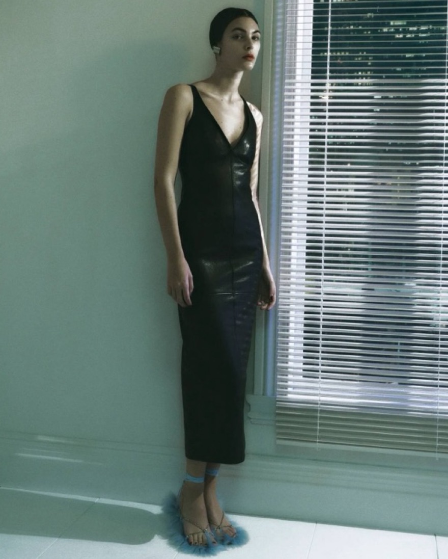 Kendall Khaite Ditka Leather Dress by Khaite - Pickle
