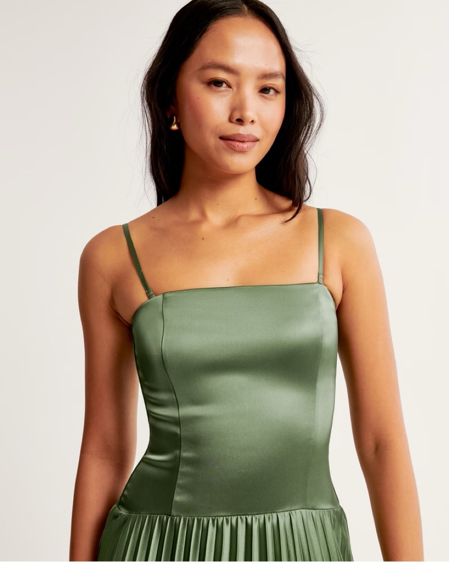 green emerald velvet dress Giselle Corset Satin Maxi Dress Sage | Wedding Guest Dress | Corset Bodice