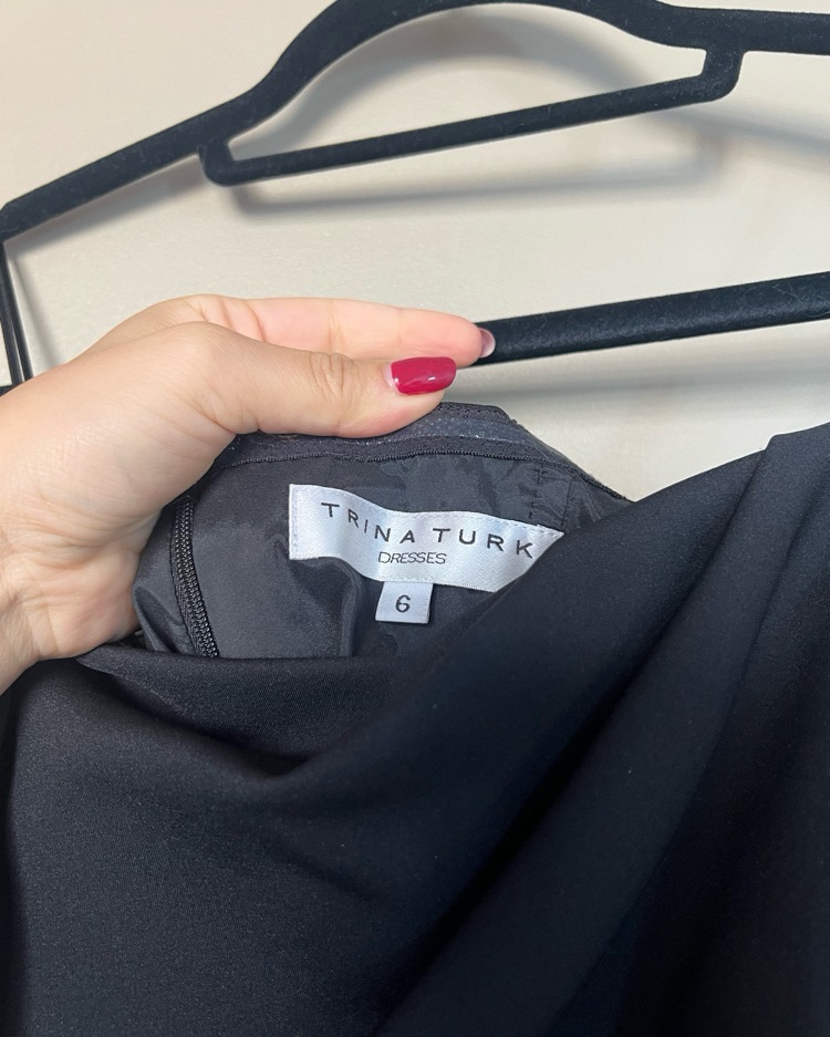 Strapless Black/Floral Formal Mini  - Image 2