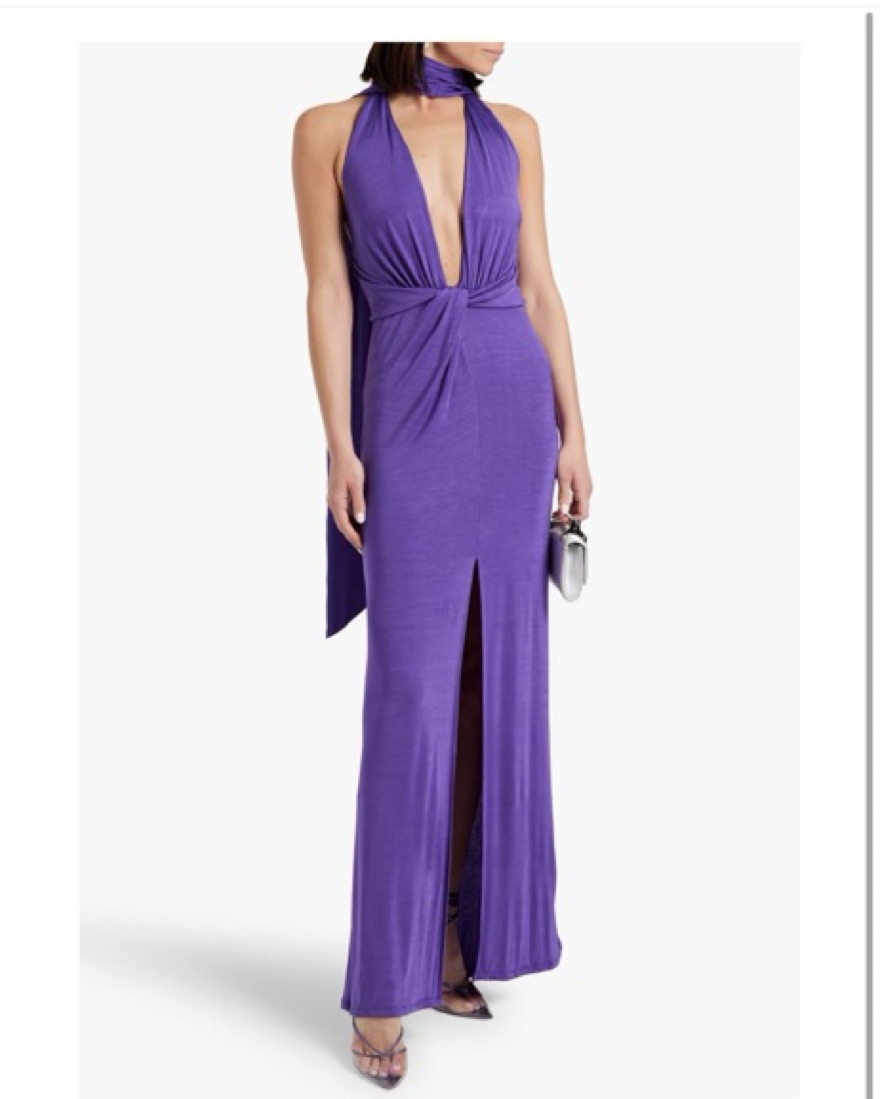 Alice & Olivia Resse Twist Draped Gown - Image 1