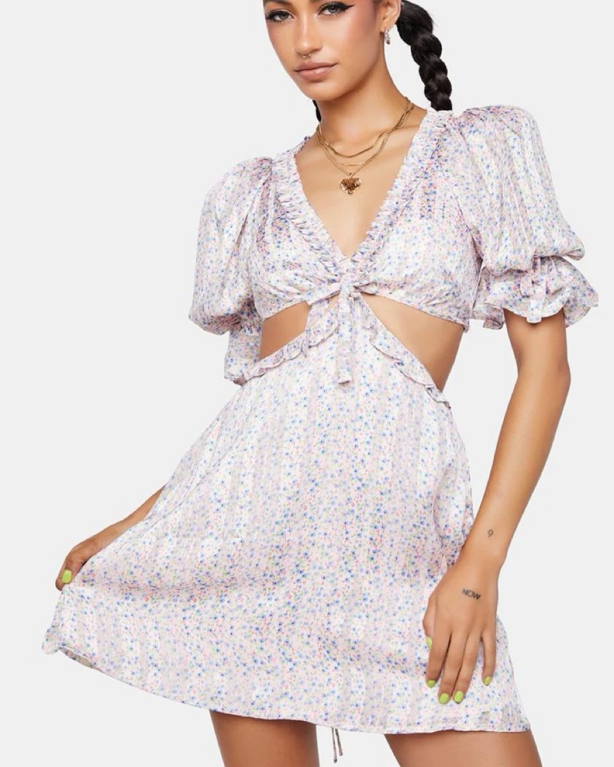 knee length dresses for ladies For Love & Lemons Francesca Mini Dress main image 1