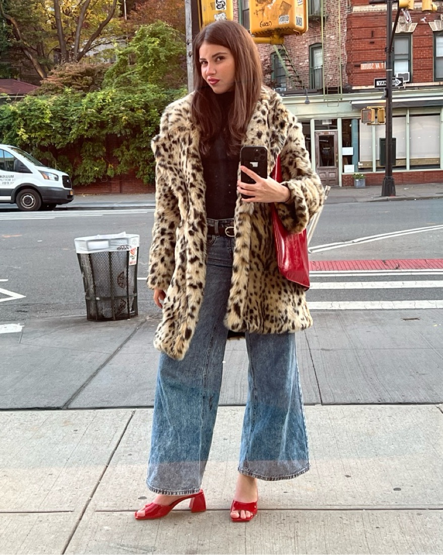 Cheetah Leopard print Fur coat - Image 3