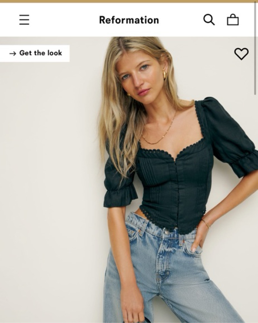 Reformation Simmie Linen Top - Image 1