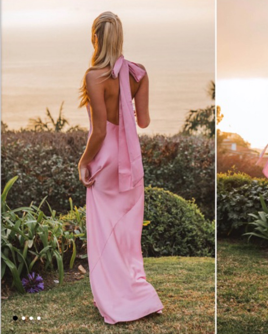 Light Pink Halter Neck Dress - Image 2