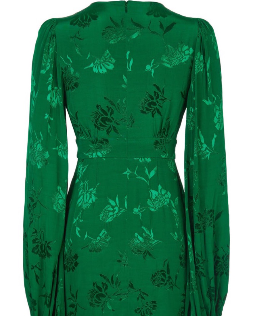 green emerald velvet dress Rat and Boa