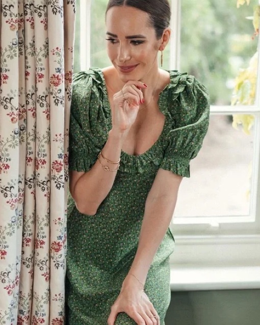 Doen Olive Dress, Green Martha's Garden by Doen - Pickle