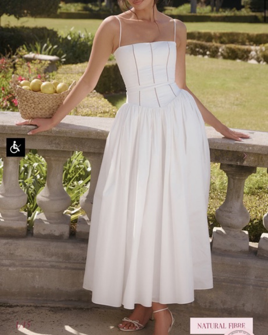House Of CB White Drop Waist Dress by House of CB - Pickle