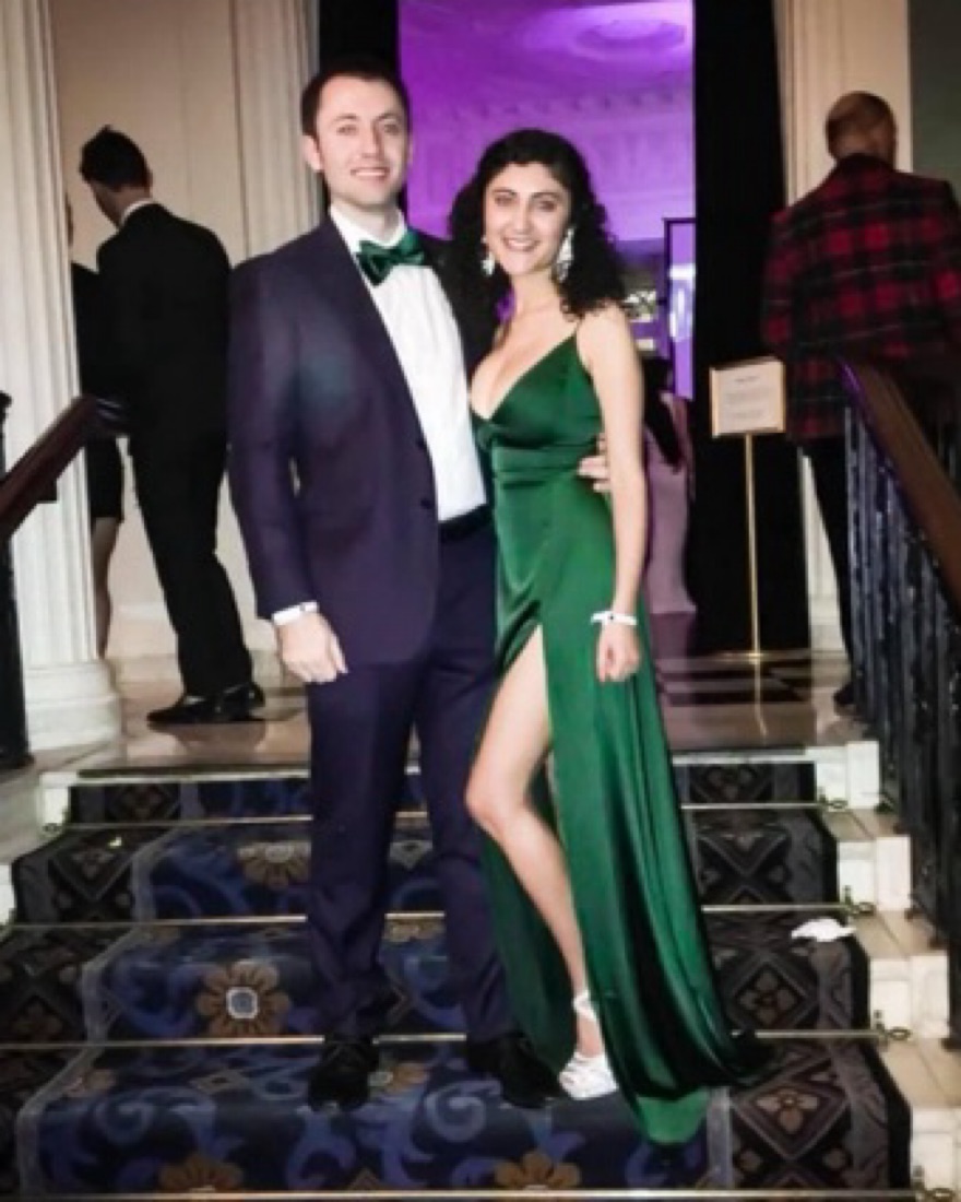 Emerald Green Satin Dress - Image 1