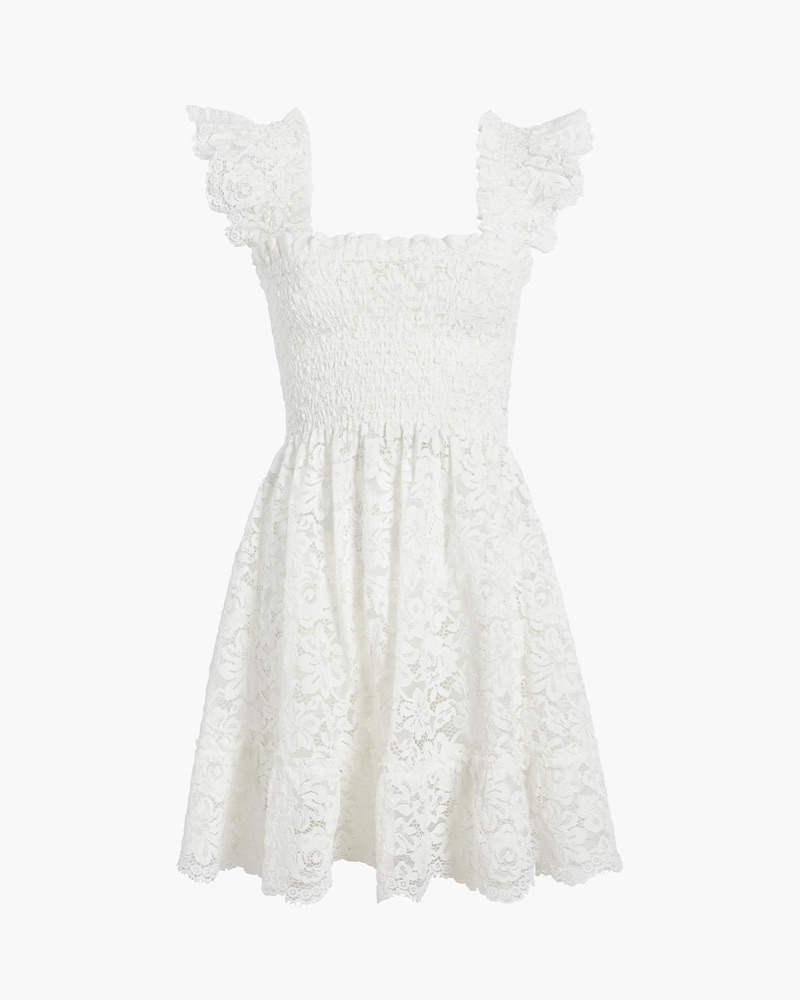 chinese dress ladies Princess Polly Women's Aubriella Lace Long Sleeve Minidress - White main image 0