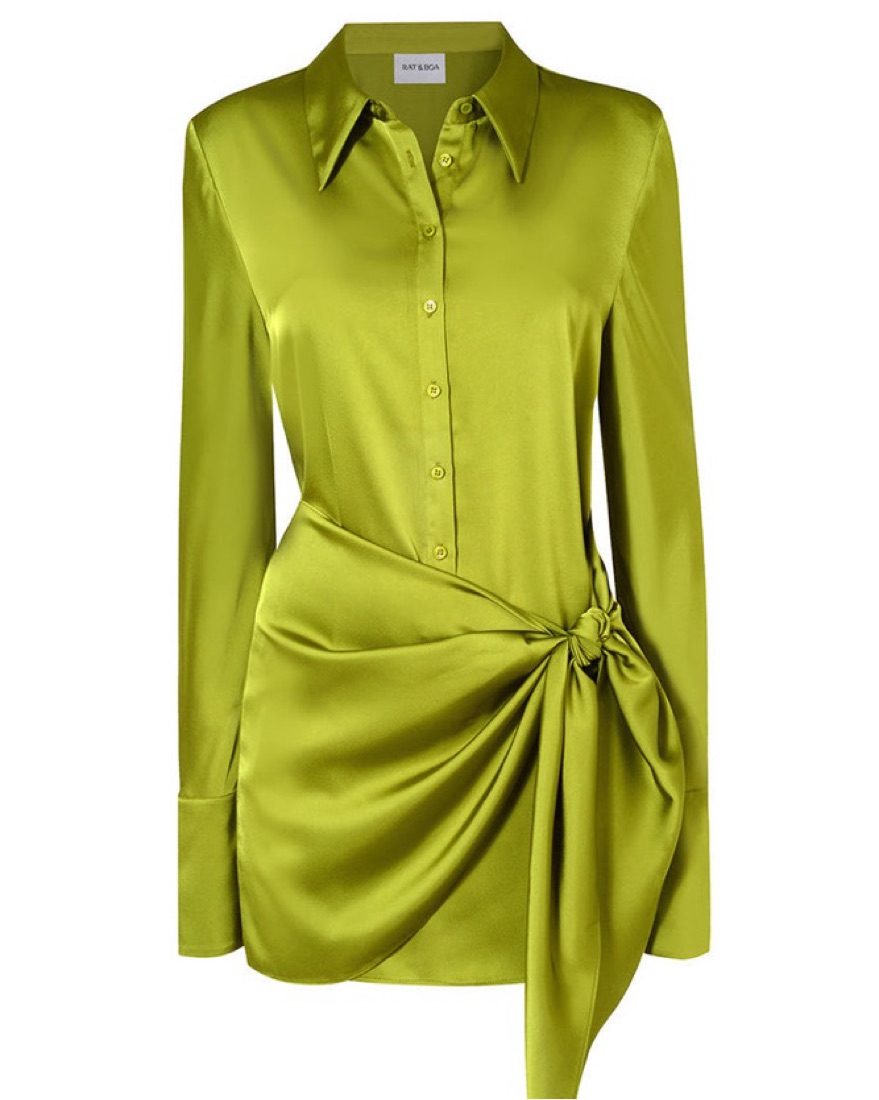 green emerald velvet dress Rent Rat & Boa Navarra Silk Dress main image 1