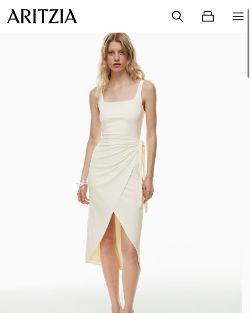 Aritzia Wilfred Saturn Midi Dress by Aritzia - Pickle