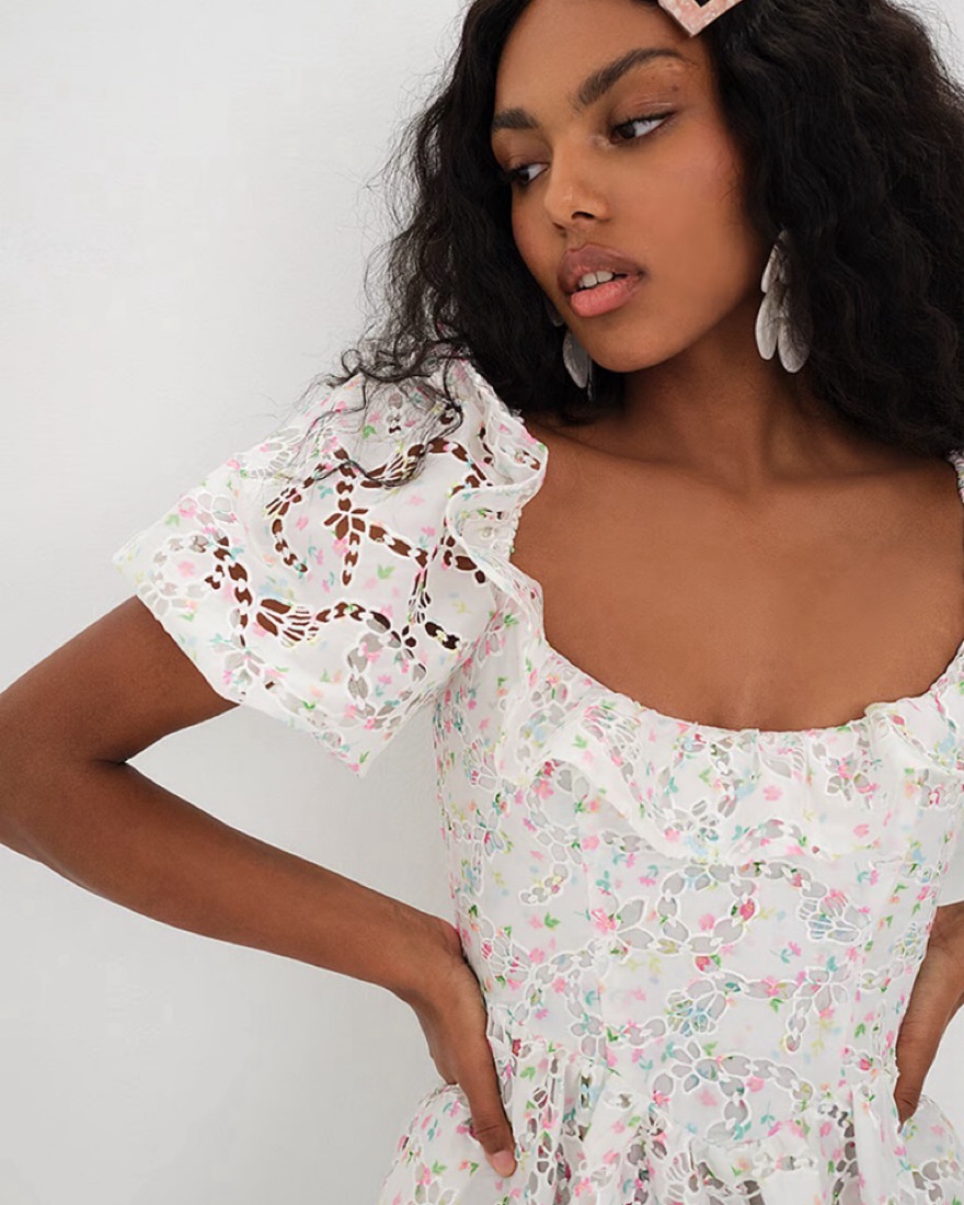 knee length dresses for ladies For Love & Lemons Olea Mini Dress