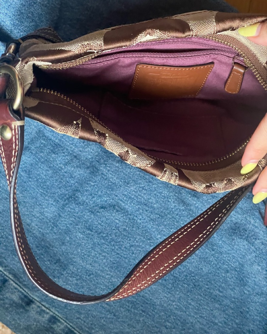  Coach Monogram Brown Purse - Image 3