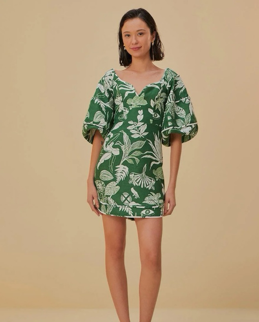 knee length dresses for ladies Forest Soul Mix Midi Dress – FARM Rio main image 0
