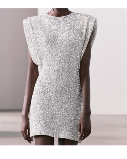 Silver sequin mini dress by Zara - Pickle