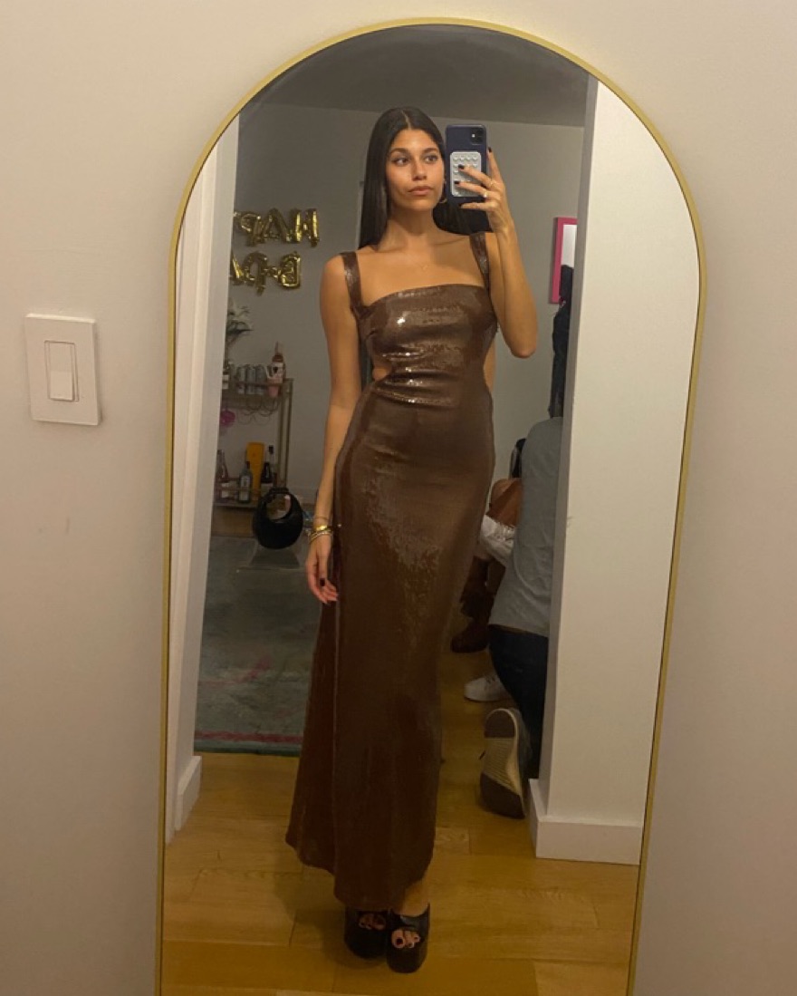 Meshki Sequin Cut Out Maxi Dress - Image 4